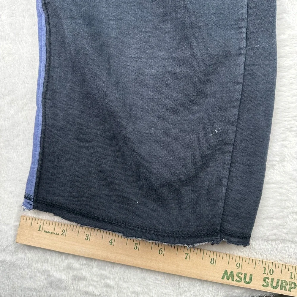 Superdry JPN 29 Mens Large Sweatpants Blue Side Stripe Fleece Lounge Joggers